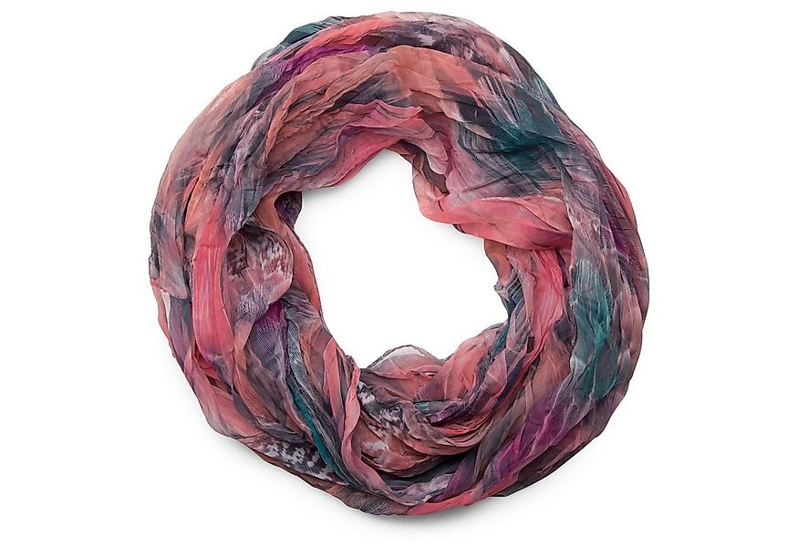 styleBREAKER Loop Loop mit Feder Muster, (1-St) günstig online kaufen