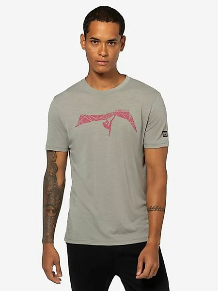 SUPER.NATURAL T-Shirt für Herren, Merino TRAVERSE TEE Berg Motiv, atmungsak günstig online kaufen