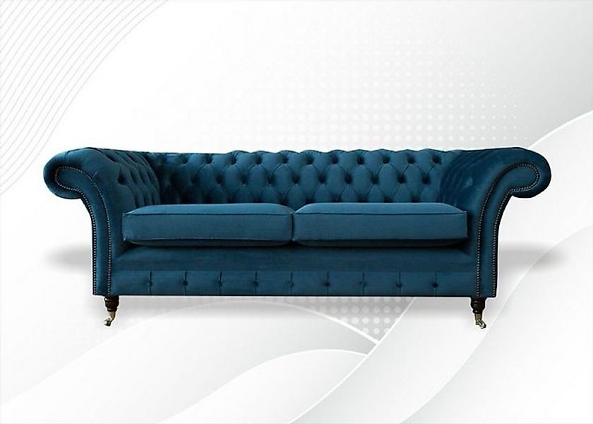 JVmoebel Chesterfield-Sofa Chesterfield Sofa massives Holz handgefertigt Mö günstig online kaufen
