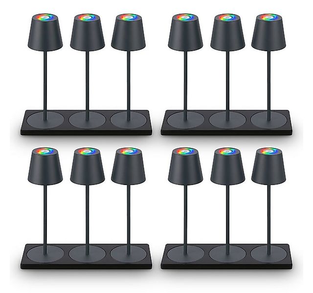 Briloner Leuchten Tischleuchte 12x Tischlampen Akku Ladestationdimmbar touc günstig online kaufen