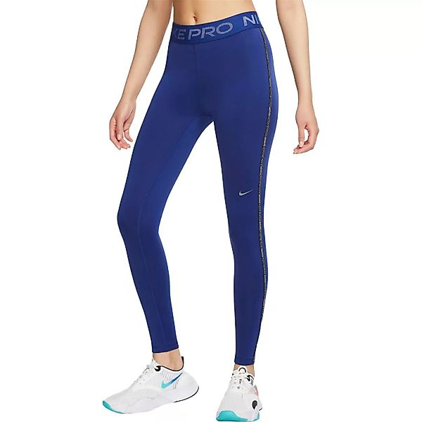 Nike Pro Therma Fit Leggings M Deep Royal Blue / Particle Grey günstig online kaufen
