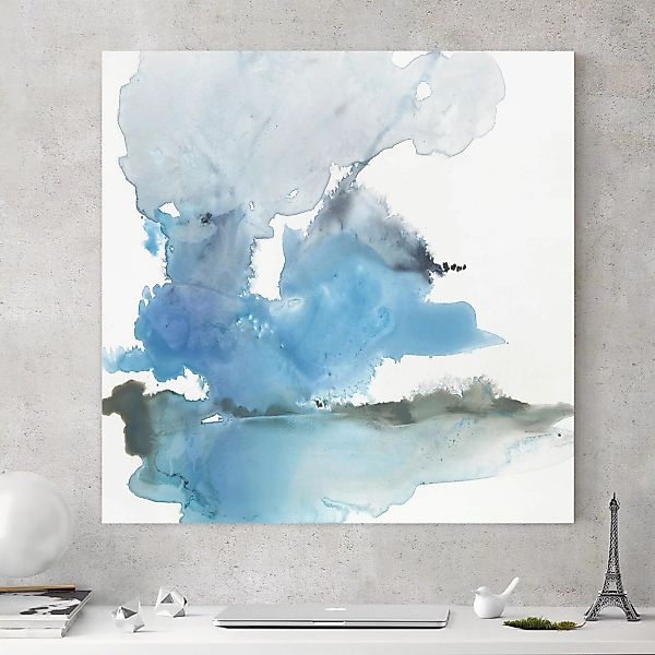 Leinwandbild Abstrakt - Quadrat Gletscherschmelze II günstig online kaufen