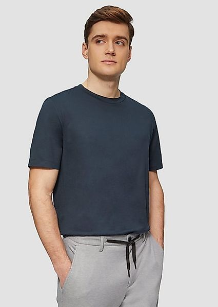 s.Oliver BLACK LABEL Kurzarmshirt T-Shirt mit Crew Neck aus mercerisiertem günstig online kaufen