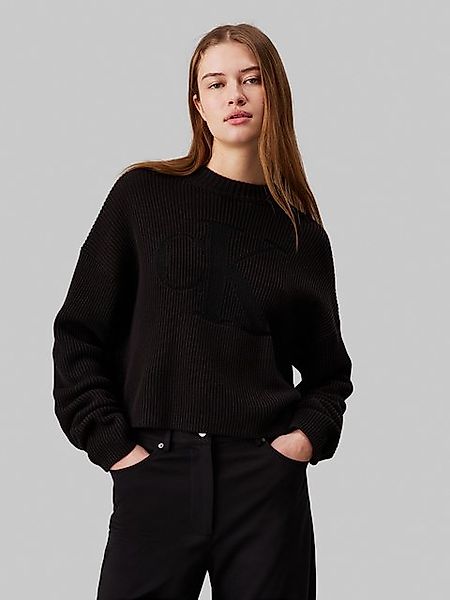 Calvin Klein Jeans Stehkragenpullover LOGO INTARSIA günstig online kaufen