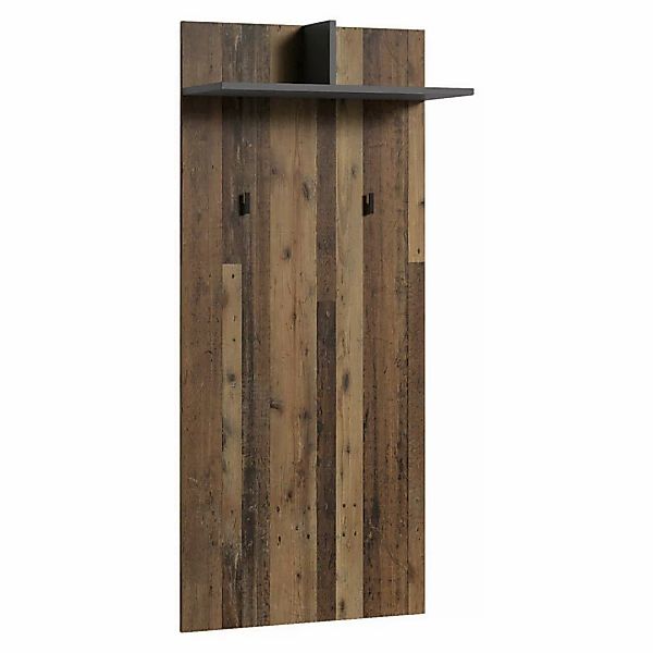 Wandpaneel BEN Eiche Old Wood Nachbildung anthrazit B/H/T: ca. 60x136x27 cm günstig online kaufen