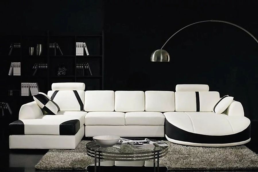 JVmoebel Ecksofa Ecksofa Ledersofa Polster Wohnlandschaft Couch Sofa U Form günstig online kaufen