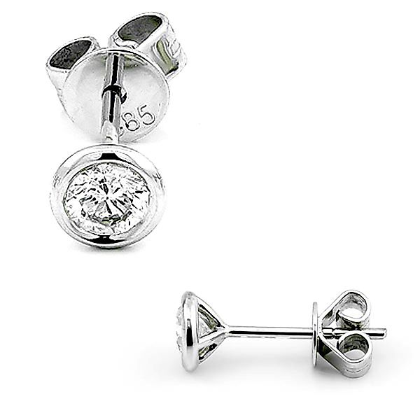 Stella-Jewellery Paar Ohrstecker 585er Weißgold Diamanten günstig online kaufen