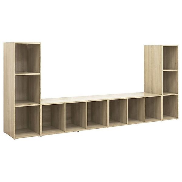 furnicato TV-Schrank TV-Schränke 4 Stk. Sonoma-Eiche 107x35x37 cm Holzwerks günstig online kaufen