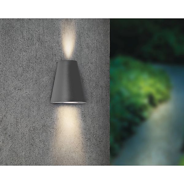 LED-Außenwandleuchte Gordena Kegelform günstig online kaufen