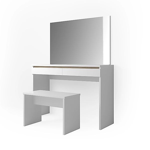 Vicco Schminktisch Emma Weiß 120 cm mit Hocker günstig online kaufen