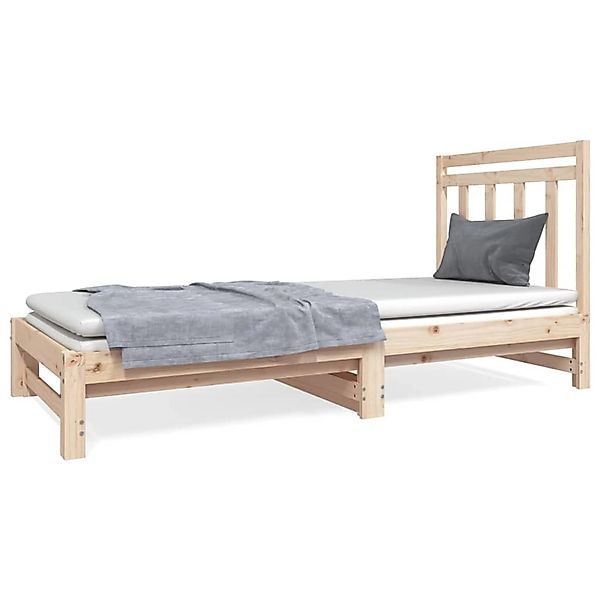 Vidaxl Tagesbett Ausziehbar 2x(90x190) Cm Massivholz Kiefer günstig online kaufen