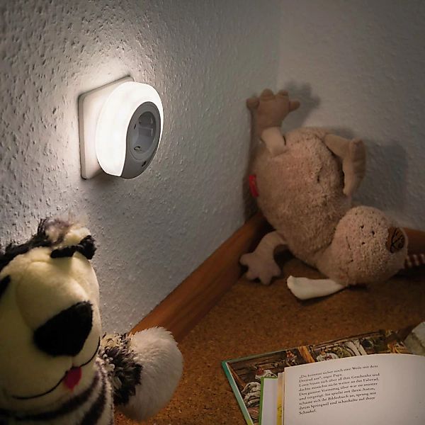 Paulmann Esby LED-Nachtlicht mit Steckdose, rund günstig online kaufen