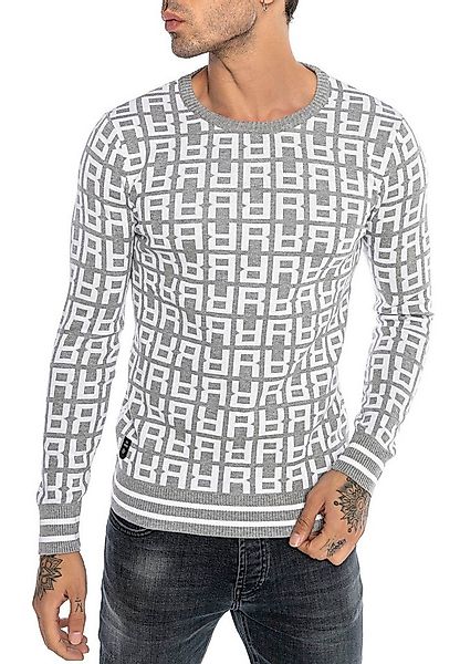 RedBridge Strickpullover mit Rundhalsausschnitt und Allover-Muster Allover- günstig online kaufen