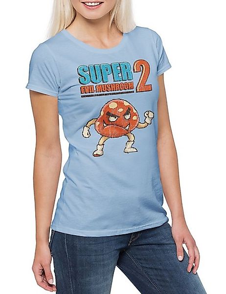 Urban Backwoods Print-Shirt Super Evil Mushroom 2 Damen T-Shirt Gamer Pilz günstig online kaufen