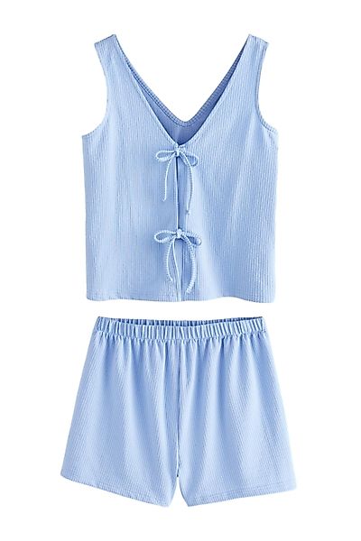 Next Pyjama Strukturierter kurzer Schlafanzug mit günstig online kaufen