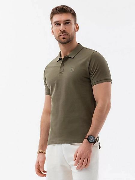 OMBRE Poloshirt Ombre Herren Pique-Strick-Poloshirt - dunkel olivgrün V6 S1 günstig online kaufen