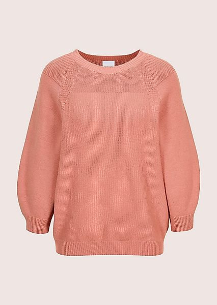 MADELEINE Strickpullover Zeitloser Baumwollpullover mit Perlfang-Muster günstig online kaufen