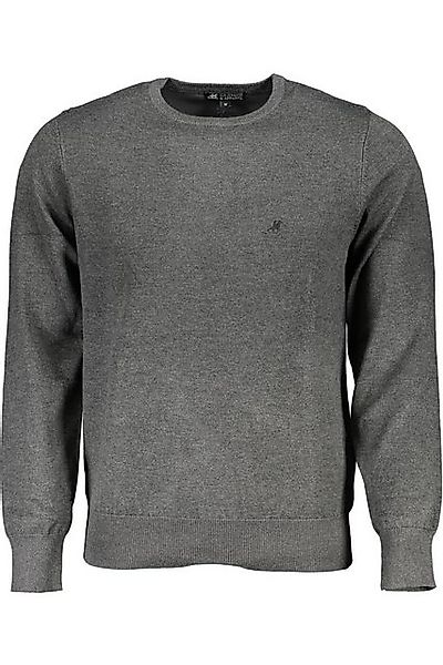 U.S. GRAND POLO Strickpullover Graues Herrenhemd mit Stickerei und Kontrast günstig online kaufen