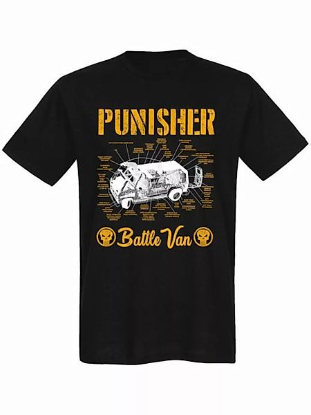 The Punisher Battle Van Herren T-Shirt schwarz günstig online kaufen