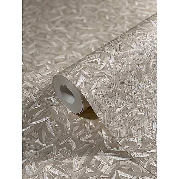 Glööckler Vliestapete, 3D-Optik, glänzend, schimmernd, (1 St), Blattmotiv, günstig online kaufen