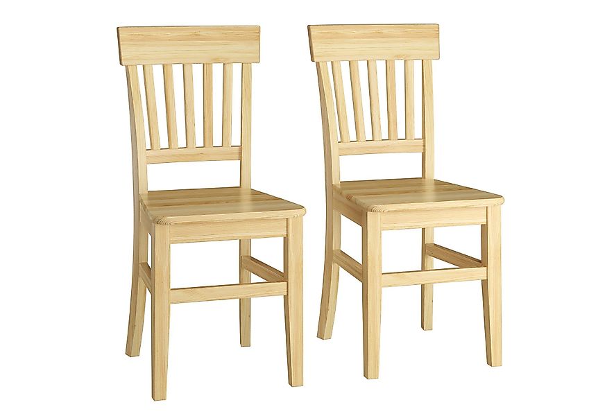 ERST-HOLZ Esszimmerstuhl Klassischer Holzstuhl Küchenstuhl Doppelpack günstig online kaufen