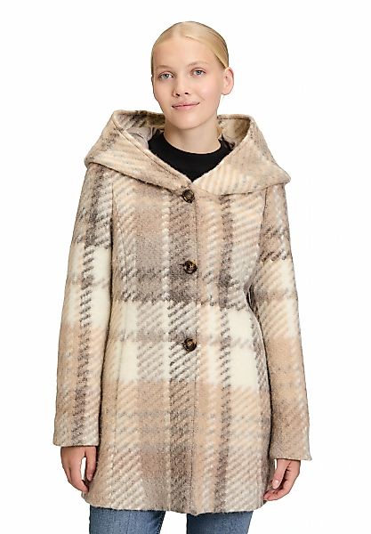 Amber & June Kurzjacke "Amber & June Damen Kurzmantel mit Kapuze", mit Kapu günstig online kaufen