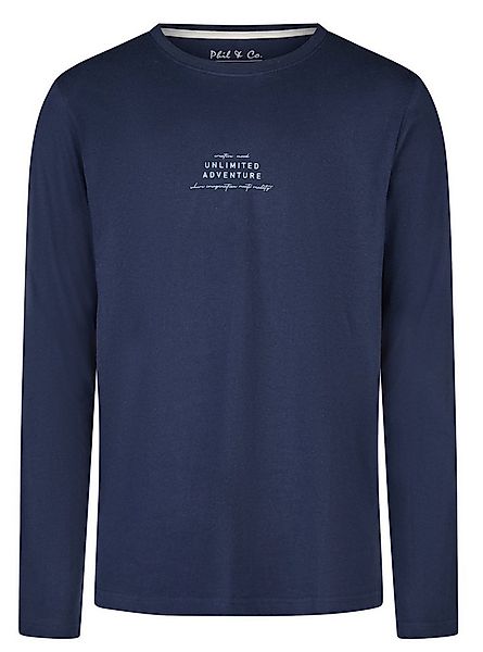 Phil & Co. Pyjamaoberteil Herren Pyjamashirt langer Arm (1-tlg) Baumwolle günstig online kaufen