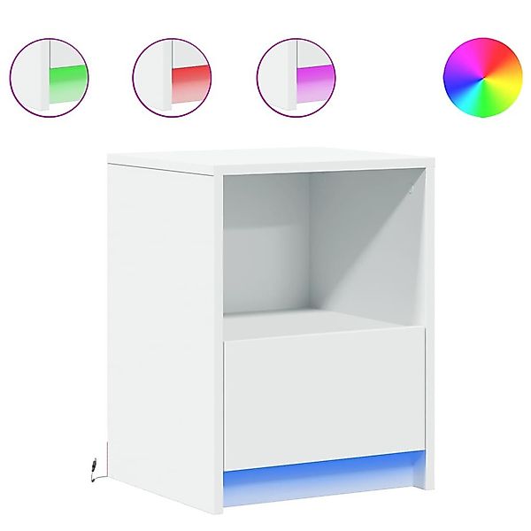 vidaXL Nachttisch Nachttische mit LED-Leuchten 2 günstig online kaufen