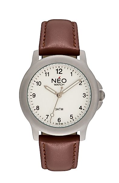 Neo Watch Quarzuhr Herren Edelstahl Lederband günstig online kaufen