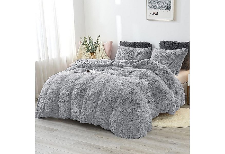wohnTRAUM24 Bettwäsche Plüsch Bettwäsche 135x200cm,200x200cm,Extra flauschi günstig online kaufen
