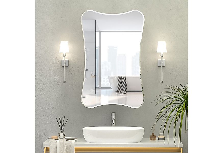 radelldar Badezimmerspiegelschrank Badschrank Hängeschrank mit Glatter Rand günstig online kaufen