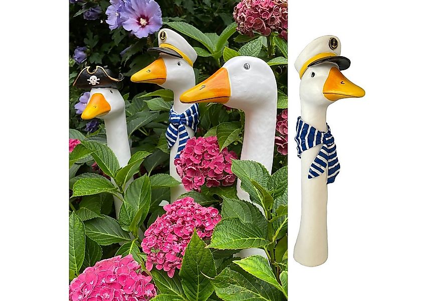 Online-Fuchs Gartenfigur Gänsehals Gartenstecker Gans - lustige Deko Garten günstig online kaufen