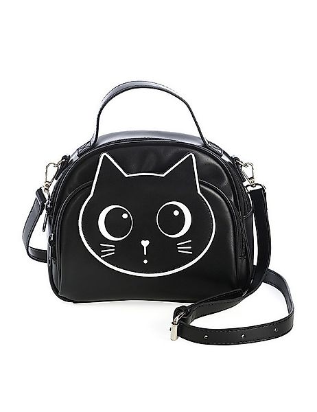 Banned Schultertasche Haru Schwarz, Katzen Print günstig online kaufen