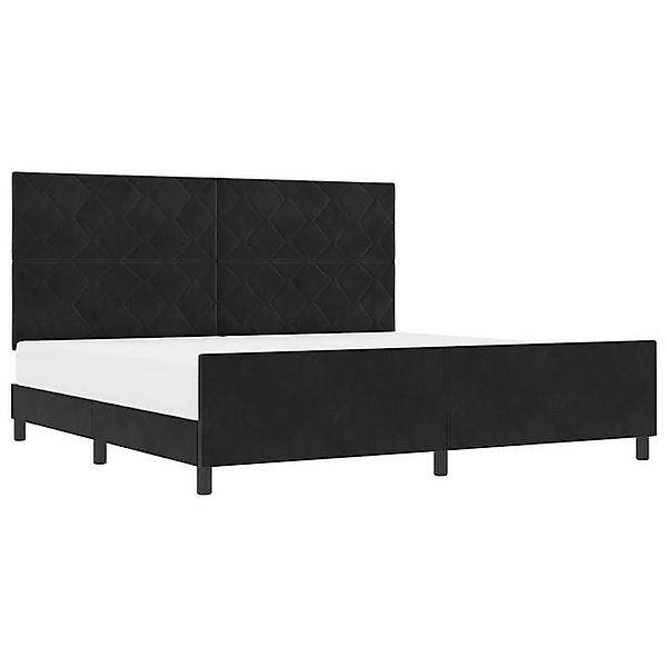 vidaXL Bett Schwarzes Velours Bettgestell 200x200 cm (1-tlg) günstig online kaufen