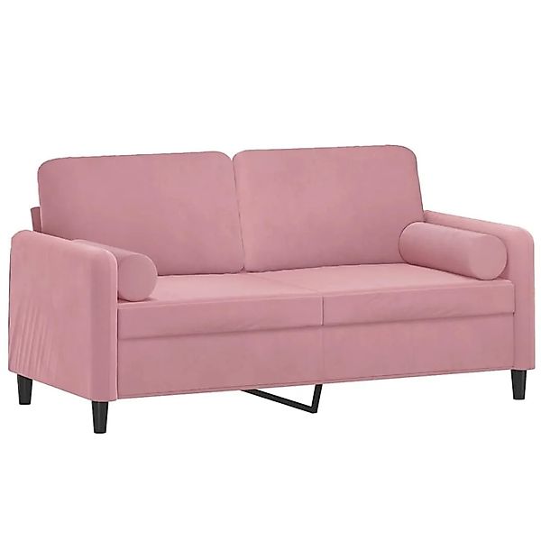 vidaXL 2-Sitzer-Sofa mit Zierkissen Rosa 140 cm Samt 3200884 günstig online kaufen