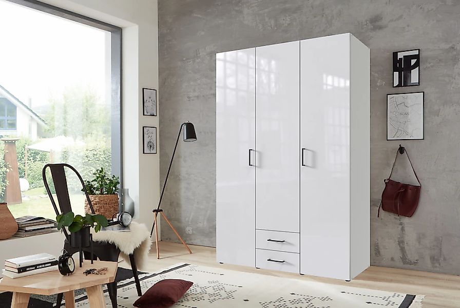 Wimex Drehtürenschrank »Mugano« mit langen oder kurzen Griffen aus Metall, günstig online kaufen