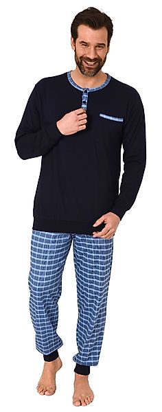 Normann Pyjama Herren Schlafanzug mit Bündchen günstig online kaufen