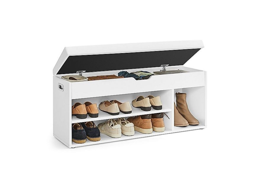 VASAGLE Schuhbank Sitzbank, Sitzfläche, Stauraum, gepolstert, Fach unter Ki günstig online kaufen