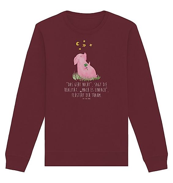 Mr. & Mrs. Panda Longpullover Schwein Glück Größe XL - Burgundy - Geschenk, günstig online kaufen