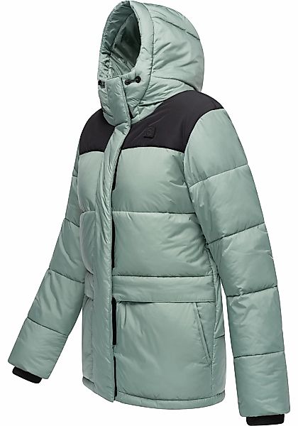 Ragwear Anorak "Wikesh" mit Kapuze stylische Winter Steppjacke mit Colourbl günstig online kaufen