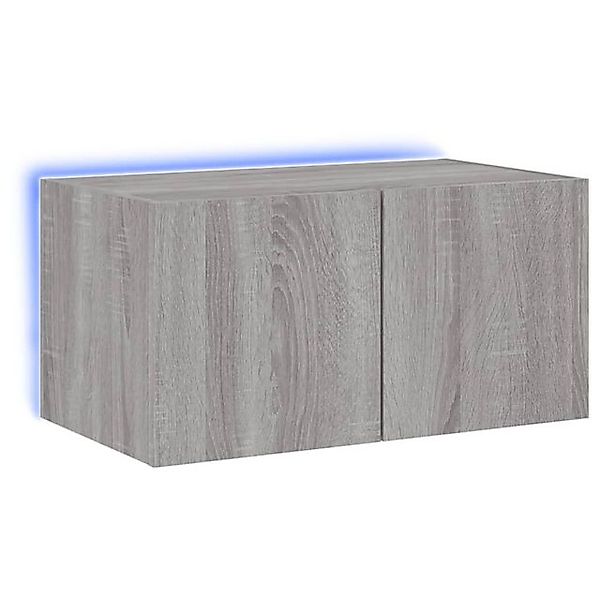 vidaXL TV-Schrank TV-Wandschrank mit LED-Leuchten Grau Sonoma 60x35x31 cm günstig online kaufen