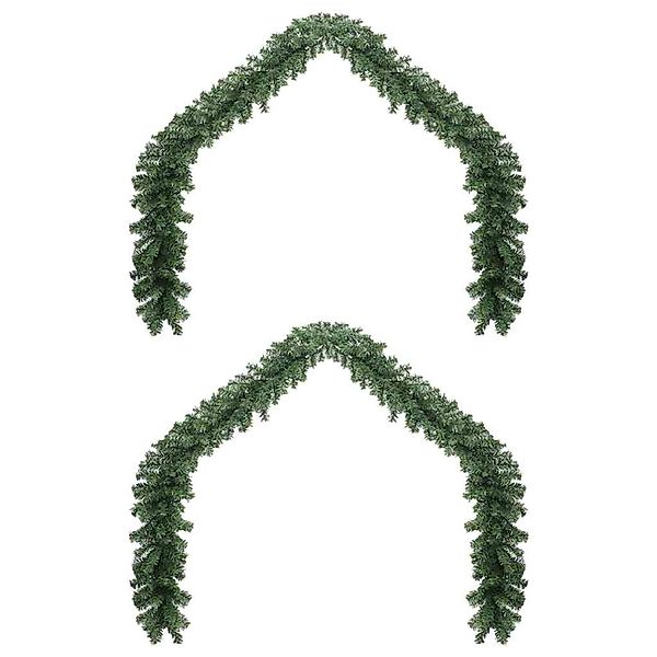 vidaXL Weihnachtsgirlande mit 600 LEDs 2 Stk Grün PVC 42016692 günstig online kaufen
