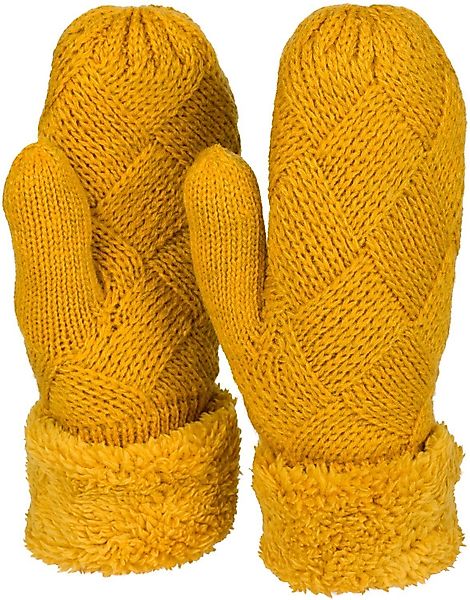 styleBREAKER Fäustlinge Strickhandschuhe Fäustlinge mit Rauten günstig online kaufen