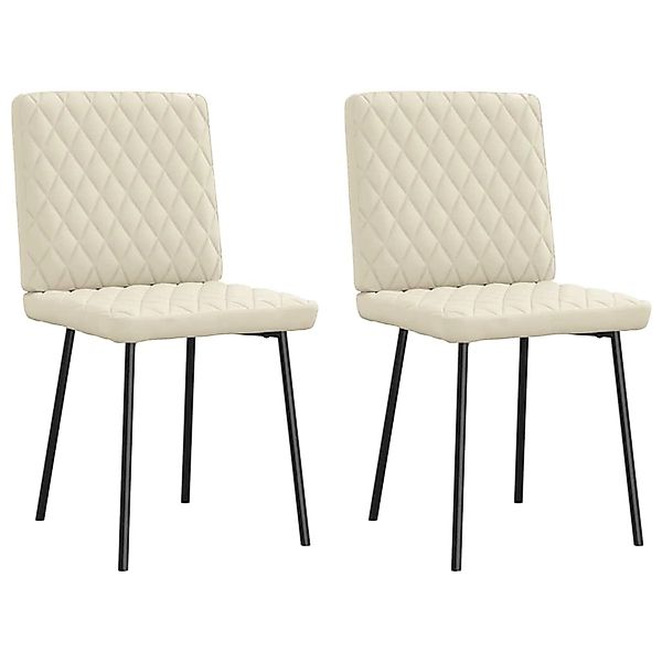 vidaXL Esszimmerstühle 2 Stk Creme Kunstleder 4101114 günstig online kaufen