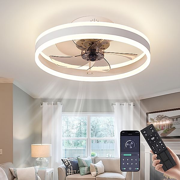 Athlix Deckenventilator Deckenleuchte LED Deckenventilator mit günstig online kaufen