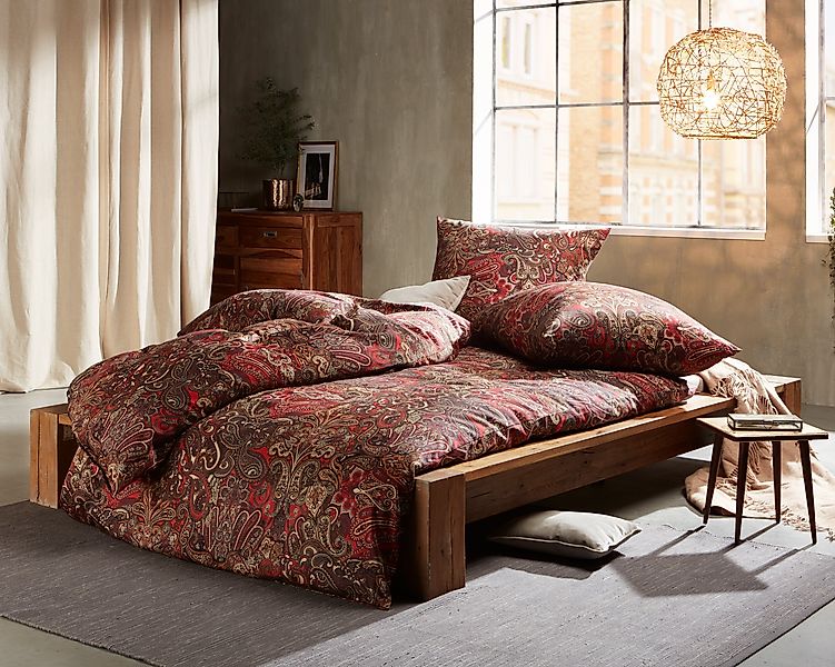 BETTWAESCHE-MIT-STIL Bettwäsche Mako Satin Paisley Bettwäsche günstig online kaufen