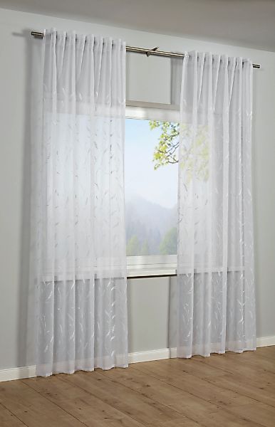 Sehlbach Gardine "Schal Dolly-Voile Ranke" Schlaufen 1 Stk. tlg. mit Gardin günstig online kaufen