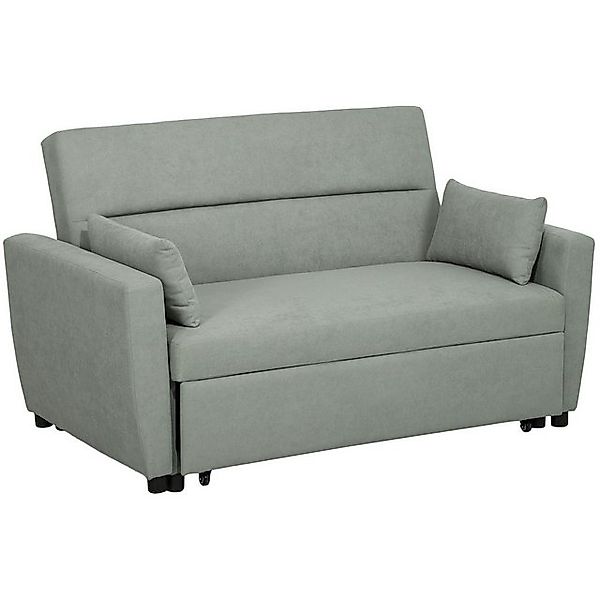HOMCOM Schlafsofa 2-Sitzer Sofa mit Schlaffunktion, Verstellbare Rückenlehn günstig online kaufen