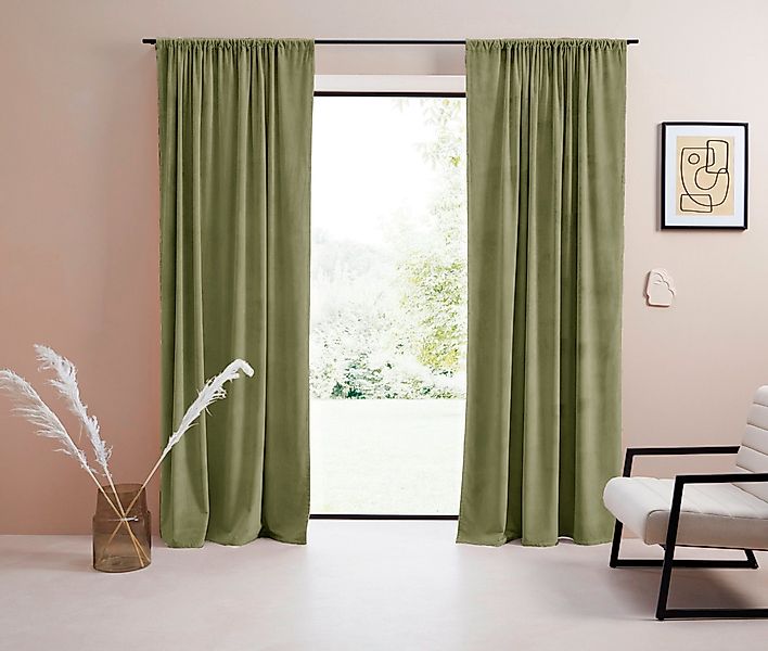 LeGer Home by Lena Gercke Vorhang »Samt Ladina«, (1 St.), blickdicht, geweb günstig online kaufen