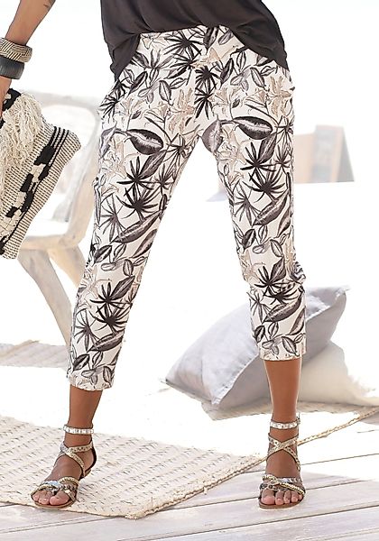Buffalo Jerseyhose, mit Alloverdruck und Taschen, 7/8-Hose, Stoffhose, elas günstig online kaufen
